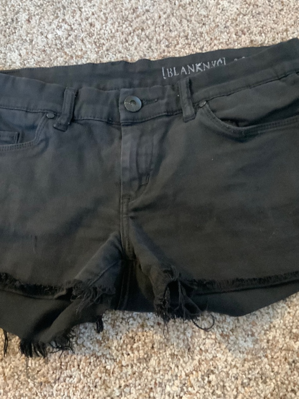 Blank black cutoff shorts